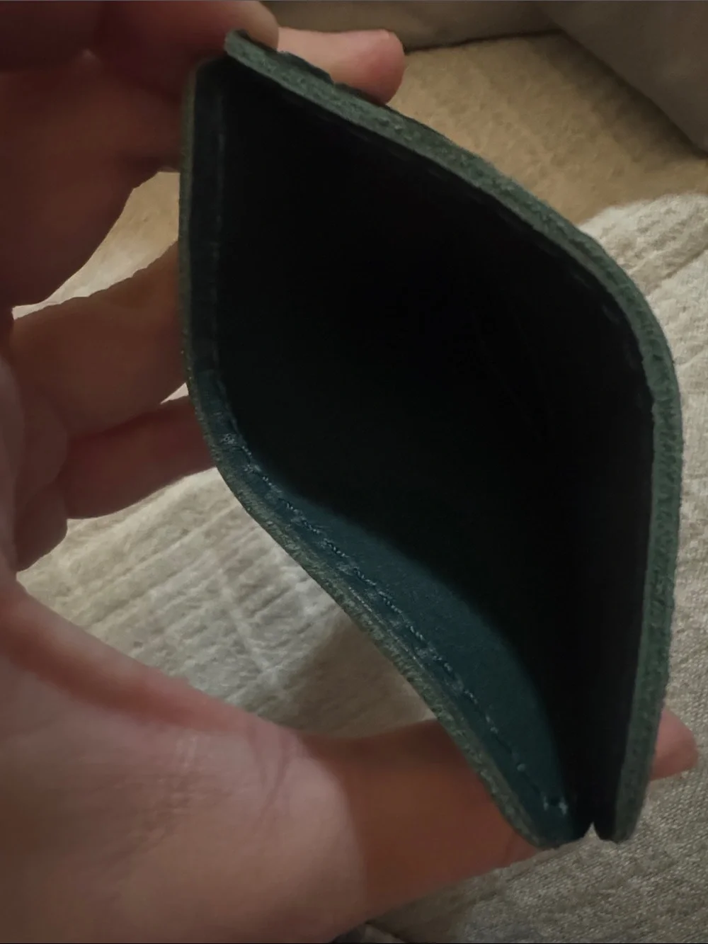 Portland Leather Black Slim Leather Card Sleeve